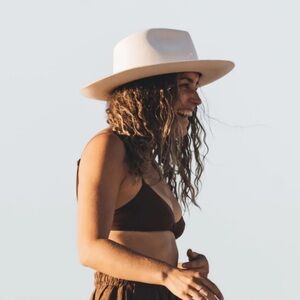 NWT WILL + BEAR COOPER BONE | UPTURNED FEDORA HAT🌸